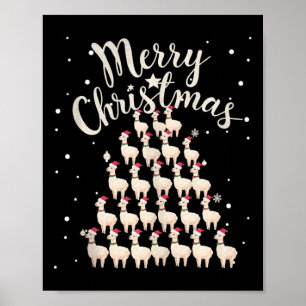 Lama Xmas Tree Llamas Weihnachtsbaum Tank Top1 Poster