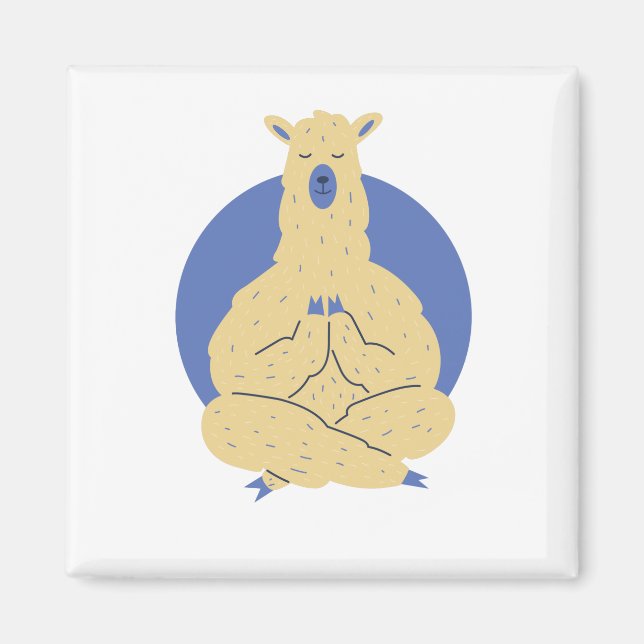 Lama Yoga Pose Magnet (Vorne)