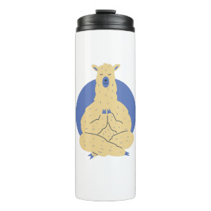 Lama Yoga Pose Thermosbecher