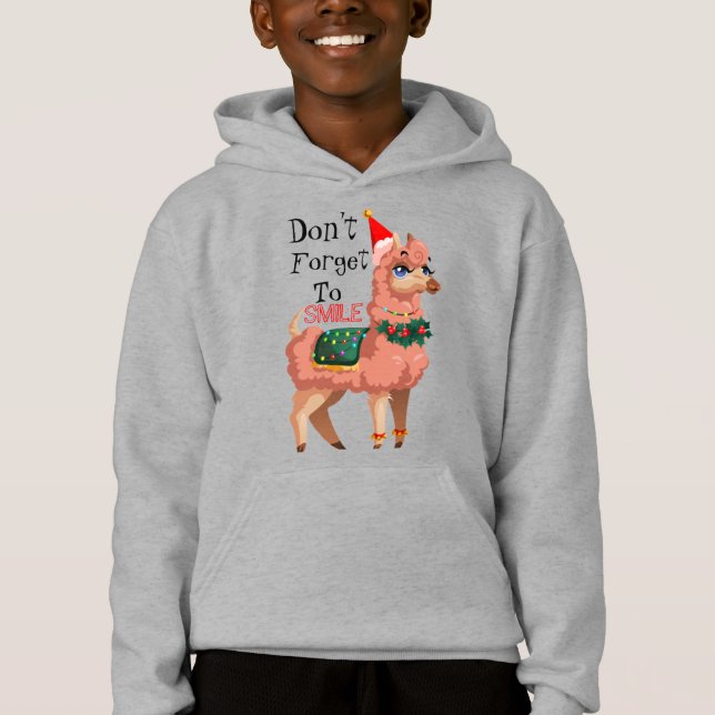 Lama zu Weihnachten Hoodie (Vorderseite)