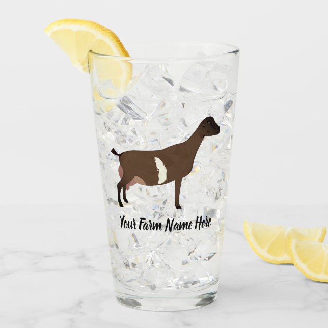 LaMancha Dairy Goat Glas (Vorderseite Ice)
