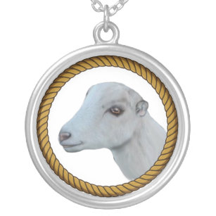 LaMancha Goat Necklace Versilberte Kette