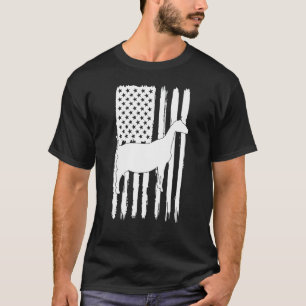 Lamancha Ziege Amerikanische Flagge USA Patriot Zi T-Shirt