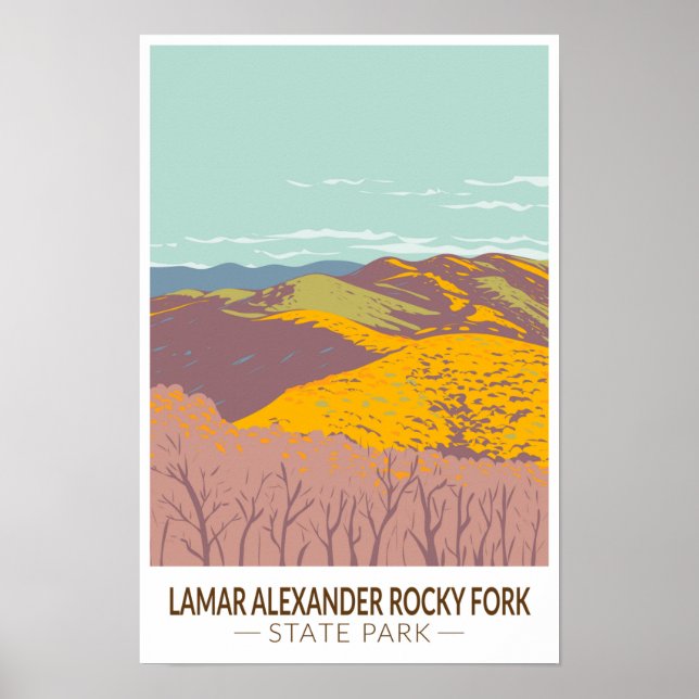 Lamar Alexander Rocky Fork Staat Park Tennessee Poster (Vorne)