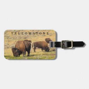 Lamar Valley Bison Yellowstone Nationalpark Gepäckanhänger