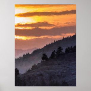 Lamar Valley Sunset Poster