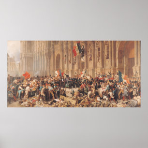 Lamartine weist die rote Fahne im Jahre 1848 Poster