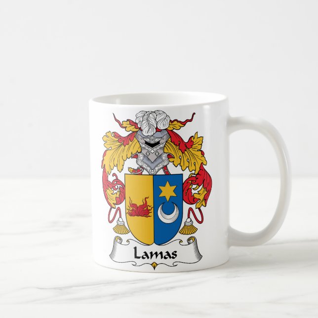 Lamas-Familienwappen Kaffeetasse (Rechts)