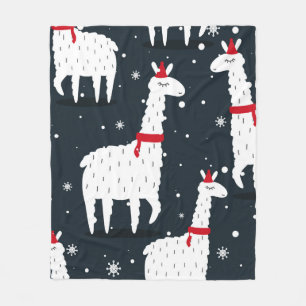 Lamas, handgezeichneter Hintergrund. Farbenfrohe n Fleecedecke