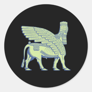 Lamassu Anunnaki Runder Aufkleber