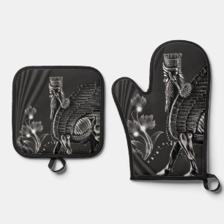Lamassu Classic Oven Mitt und Pot Holder Ofenhandschuh & Topflappen-Set