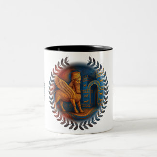 Lamassu & Ishtar-Tor Zweifarbige Tasse