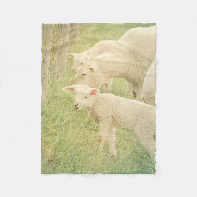 Lamb Baby Animals Sheep Fleecedecke (Vorderseite)