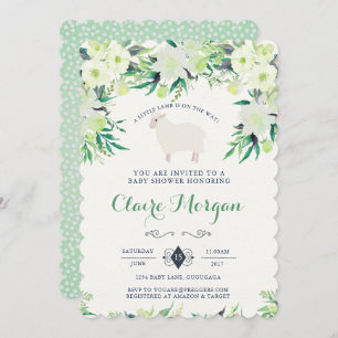 Lamb Babydusche Einladung