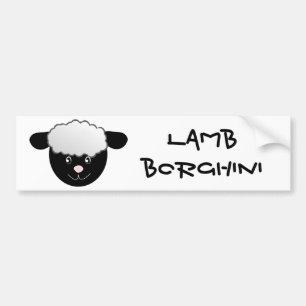 Lamb Borghini lustiger Schafspui Autoaufkleber