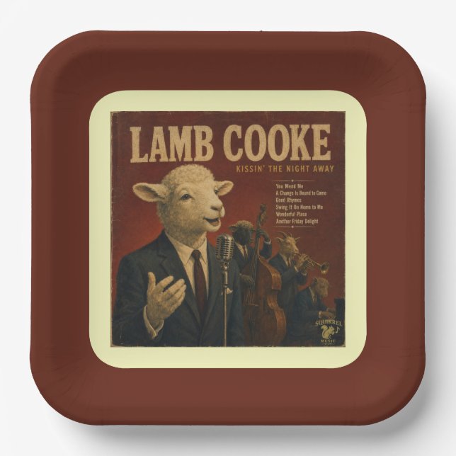 Lamb Cooke Album: eine Parodie Pappteller (Vorderseite)