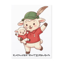 Lamb Family Fan with Alpine Hat