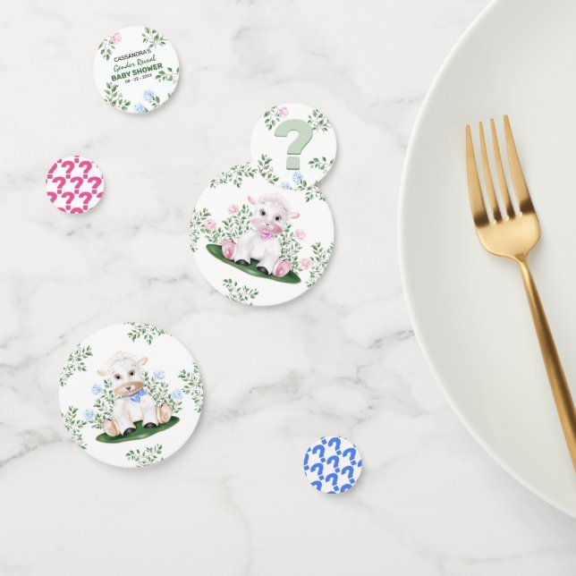 Lamb Gender Reveal Baby Shower Konfetti (Gruppe)