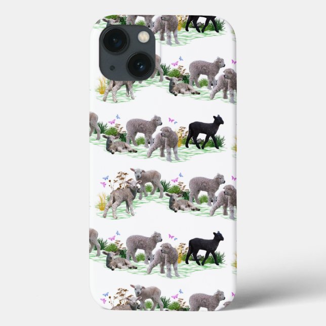 Lamb Meadow iPhone 13 Fall Case-Mate iPhone Hülle (Rückseite)