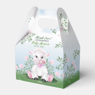Lamb Pink Floral Baby Dusche Geschenkschachtel
