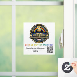 Lambda DelVal Window Cling 5x5 Fensteraufkleber