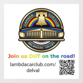 Lambda DelVal Window Cling 5x5 Fensteraufkleber