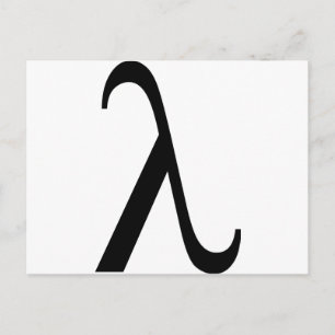 Lambda-Symbol Postkarte