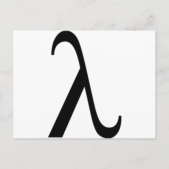 Lambda-Symbol Postkarte (Vorderseite)