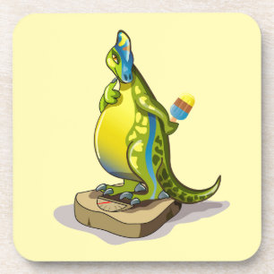 Lambeosaurus Stehend auf Gewichtsskala. Getränkeuntersetzer