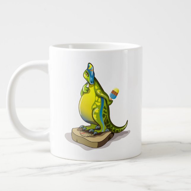 Lambeosaurus Stehend auf Gewichtsskala. Jumbo-Tasse (Links)