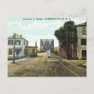 Lambertville, New Jersey, Mautstelle, Vintage Postkarte