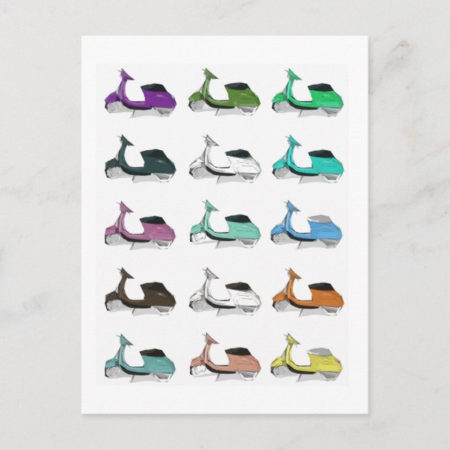 Lambretta Pop Art Postkarte (Vorderseite)