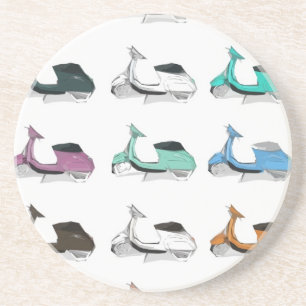 Lambretta Pop-Kunst Sandstein Untersetzer