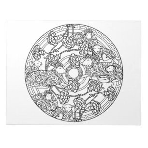 Lambs Sheep Mandala Coloring Book Pad Notizblock