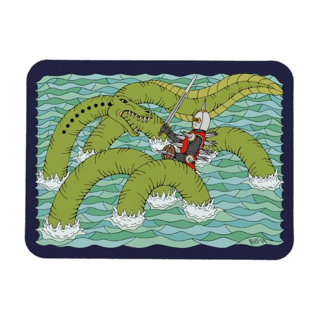 Lambton Worm Magnet (Horizontal)