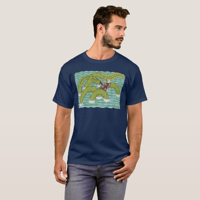 Lambton Worm und Knight T-Shirt (Vorne ganz)