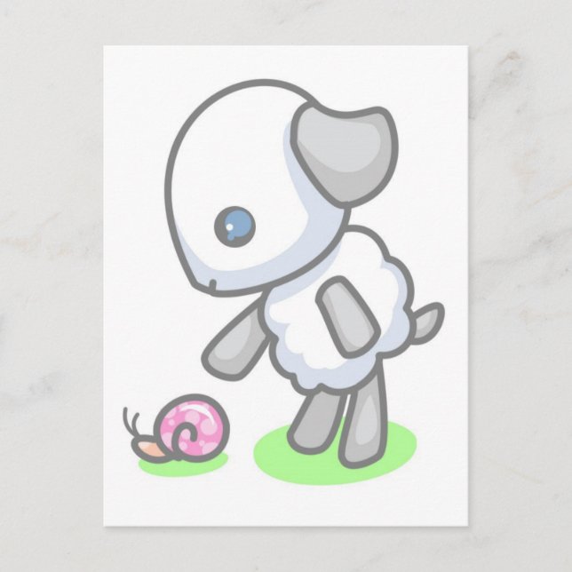 Lamby-Pie Snail Mail Postkarte (Vorderseite)