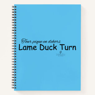 Lame Duck Turn Sky Blue und Black Notizbuch