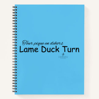 Lame Duck Turn Sky Blue und Black Notizbuch