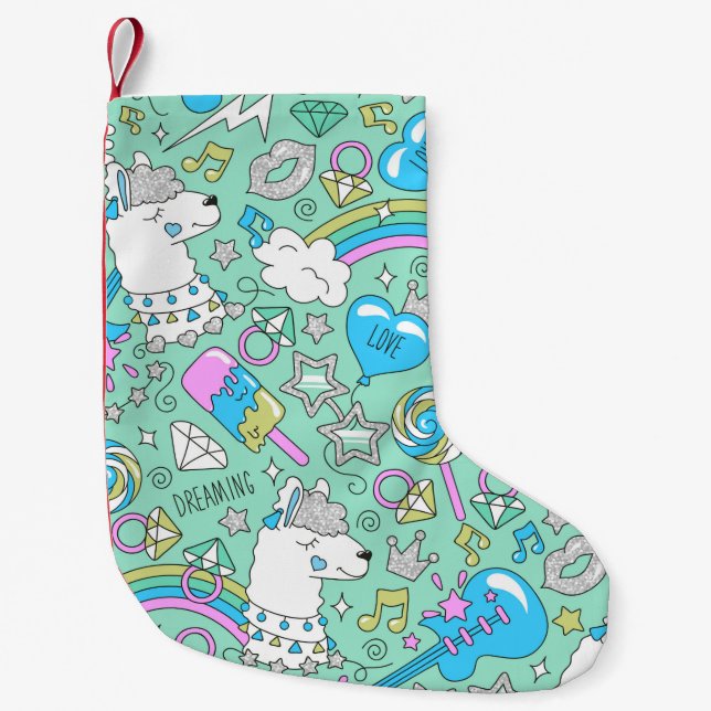 Lamellenmuster 2 kleiner weihnachtsstrumpf (Vorderseite)
