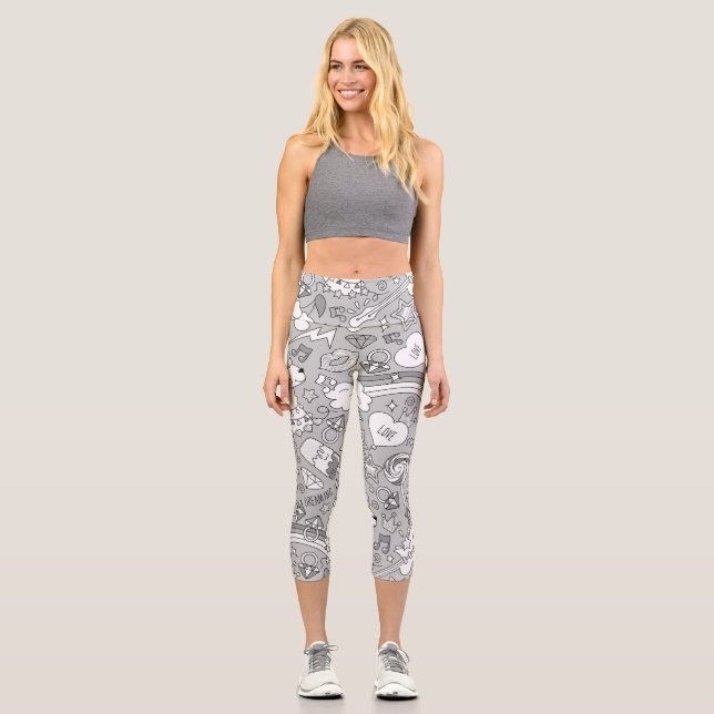 Lamellenmuster 4 capri leggings (Vorderseite)