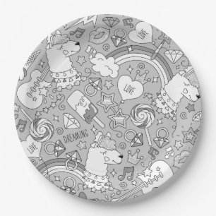 Lamellenmuster 4 pappteller