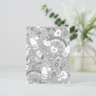 Lamellenmuster 4 postkarte