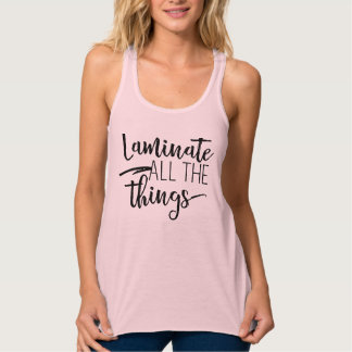 Lamellieren Sie den ganzen Sache-Behälter Tank Top