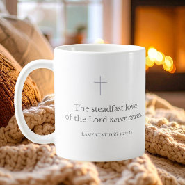 Lamentations 3:22-23 Scripture Verse Christian Kaffeetasse