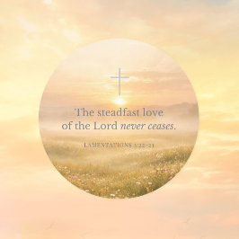 Lamentations 3:22 Christian Faith Bible Verse Runder Aufkleber