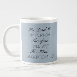 Lamentations 3:24 Hope Bible Verse Mug Jumbo-Tasse