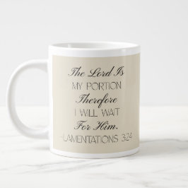 Lamentations 3:24 Hope Bible Verse Mug Jumbo-Tasse