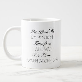 Lamentations 3:24 Hope Bible Verse Mug Jumbo-Tasse