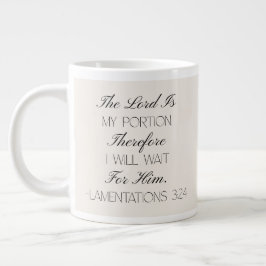 Lamentations 3:24 Hope Bible Verse Mug Jumbo-Tasse